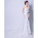 Delicate Beaded Appliques Sweetheart Organza Wedding Dresses with Split Front
