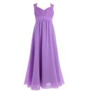 Perfect A-Line Sweetheart Full Length Chiffon Flower Girl Dresses with Lace Bodice
