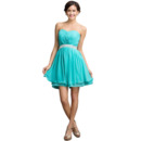 Perfect Sweetheart Short Chiffon Homecoming Dresses with Beaded Crystal Waist