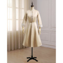 Elegant Discount Knee Length Lace Satin Two-Piece Mother of the Bride Dresses with Jackets