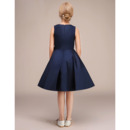 2019 New Style A-Line Knee Length Satin Junior Bridesmaid Dresses