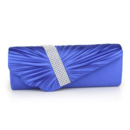 Fashionable Pleated Satin Wedding Party Evening Handbags with Crystal Diamante/ Purses/ Clutches
