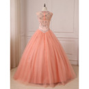 Junoesque Gorgeous Crystal Beading Ball Gown Full Length Tulle Prom/ Quinceanera Dresses