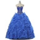Classy Ball Gown Sweetheart Floor Length Prom/ Quinceanera Dresses with Detachable Ruffled Tiered Skirts
