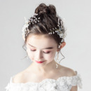 Flower Girl Hair Clip Fascinator Headwear Hair Accessory for Wedding