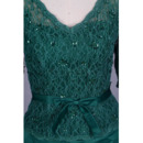 Discount Double V-Neck Lace Bodice Mother Dresses with 3/4 Long Sleeves