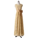 Elegant Sleeveless Floor Length Lace Mother Bride Dress with Keyhole