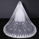 1 Layer Cathedral-Length Tulle with Embroidery Wedding Veils