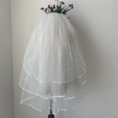 3 Layers Elbow-Length Tulle with Pearl Wedding Veils