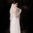 3 Layers Fingertip-Length Tulle with Beading Wedding Veils