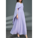 Elegance Ankle-length Chiffon Evening Dresses with Long Cut Out Sleeves