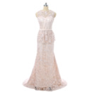 Fashionable A-Line Long Length Lace Mother Dress with Peplum Ruffle Detail at Waist