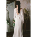 Long Beach Chiffon Wedding Gowns