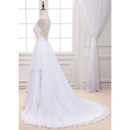 Pleated Chiffon Skirt Wedding Dresses