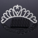 Amazing Heart-inspired Crystals Silver First Communion Flower Girl Tiara Comb