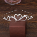 Wonderfully Sparkly Crystal Heart-inspired Silver First Communion Flower Girl Tiara/ Wedding Headpiece