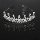 Beautiful Princess Crystal Pearl Silver First Communion Flower Girl Tiara/ Wedding Headpiece