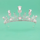 Beautiful Crystal Rhinestone Leaf-inspired Silver First Communion Flower Girl Tiara/ Wedding Headpiece