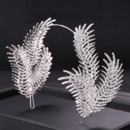 Stylish New Design Crystal Leaf-inspired Silver First Communion Flower Girl Tiara/ Wedding Headpiece