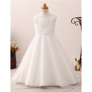Gorgeous A-line Tulle First Holy Communion Dresses/ Flower Girl Dresses with Crystal Beading Bodice