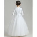 First Communion Dresses With Appliques