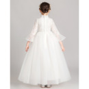 Beaded Appliques First Communion Dresses