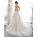 Beaded Appliques Tulle Wedding Gowns