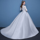 Long Illusion Sleeves Wedding Dresses