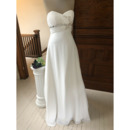 Classy Sweetheart Court Train Chiffon Beach Wedding Dress with Beading Crystal Detail