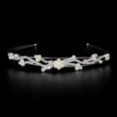 Pretty Alloy With Pearl and Crystal Bridal Tiara