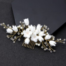 Beautiful Alloy With Pearl and Crystal Flower Wedding Tiara Comb