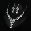 Delicate Twinkling Crystal Necklace and Earrings Set