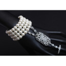 Dainty Crystal Pearl Silver Bracelets
