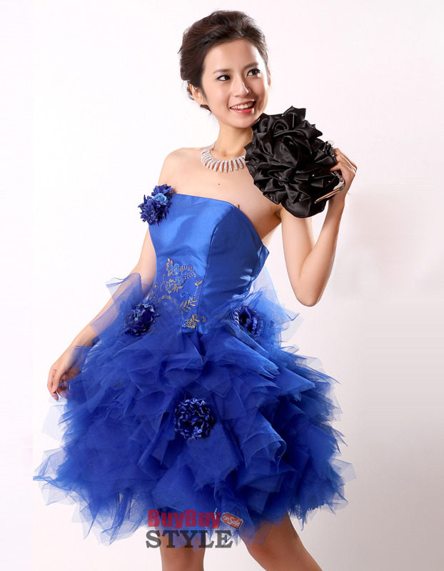Royal Ball Gown Strapless Short Homecoming/ Party/ Cocktail Dresses